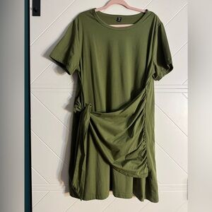 SHEIN Curve 3x Olive Green Wrap Dress